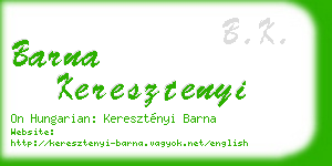 barna keresztenyi business card