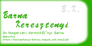 barna keresztenyi business card